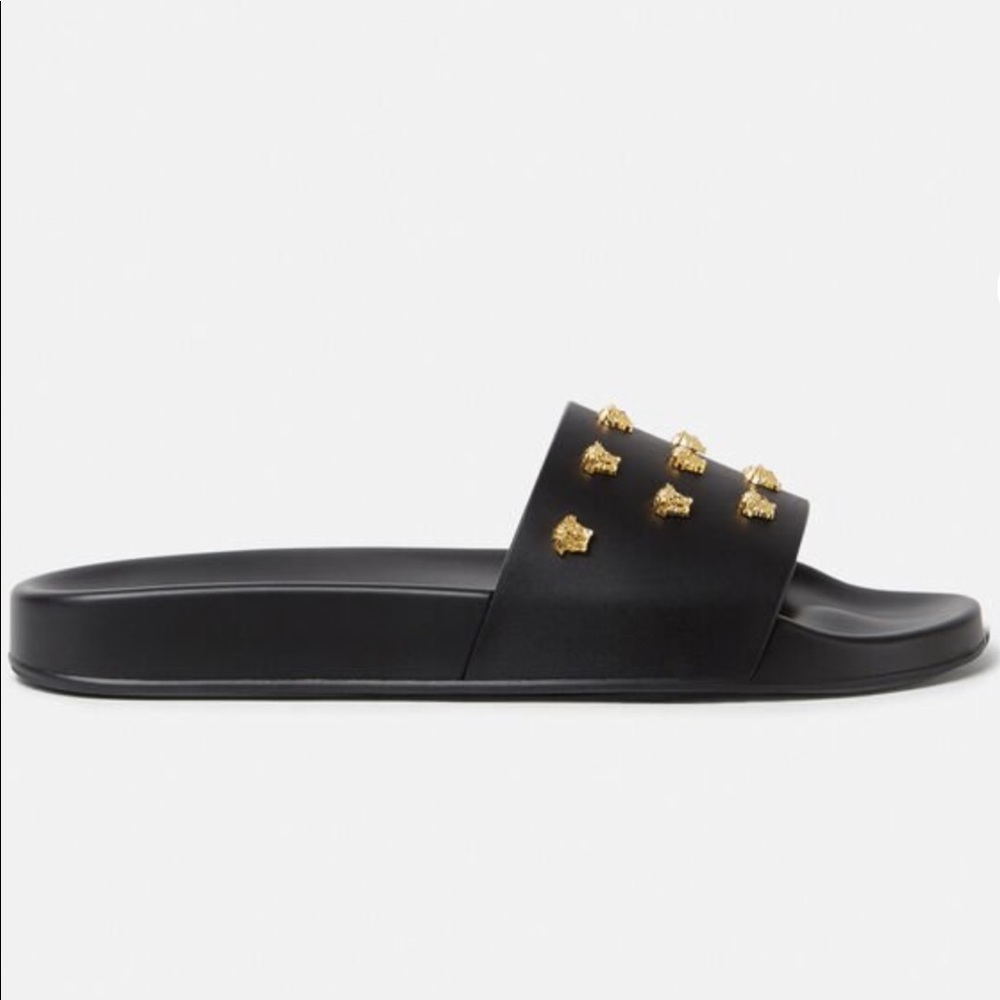 NWT VERSACE MEDUSA STUD SLIDES